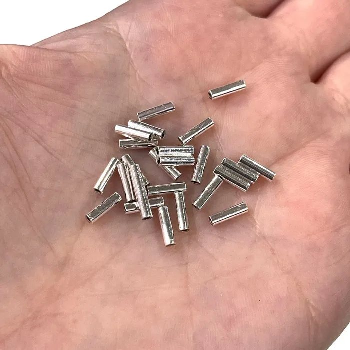Peppy Beads Earrings Silver Plated 7mm Spacer Tubes Silver Spacer Tubes 20 Pcs in a pack Peppy Beads Earrings Silver Plated 7mm Spacer Tubes Silver Spacer Tubes 20 Pcs in a pack