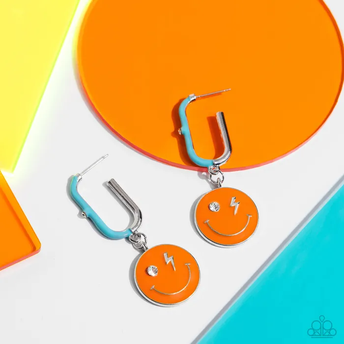 Personable Pizzazz Orange Paparazzi Accessories Earrings