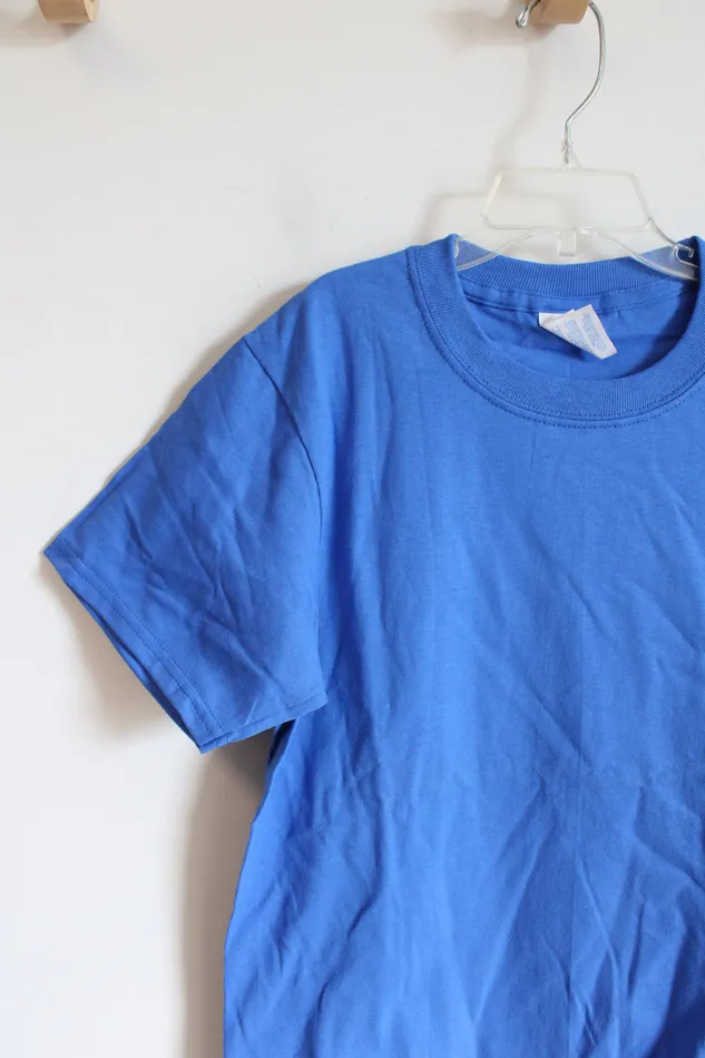 Port And Company Bright Blue Cotton Shirt Youth M 1012 Port And Company Earrings