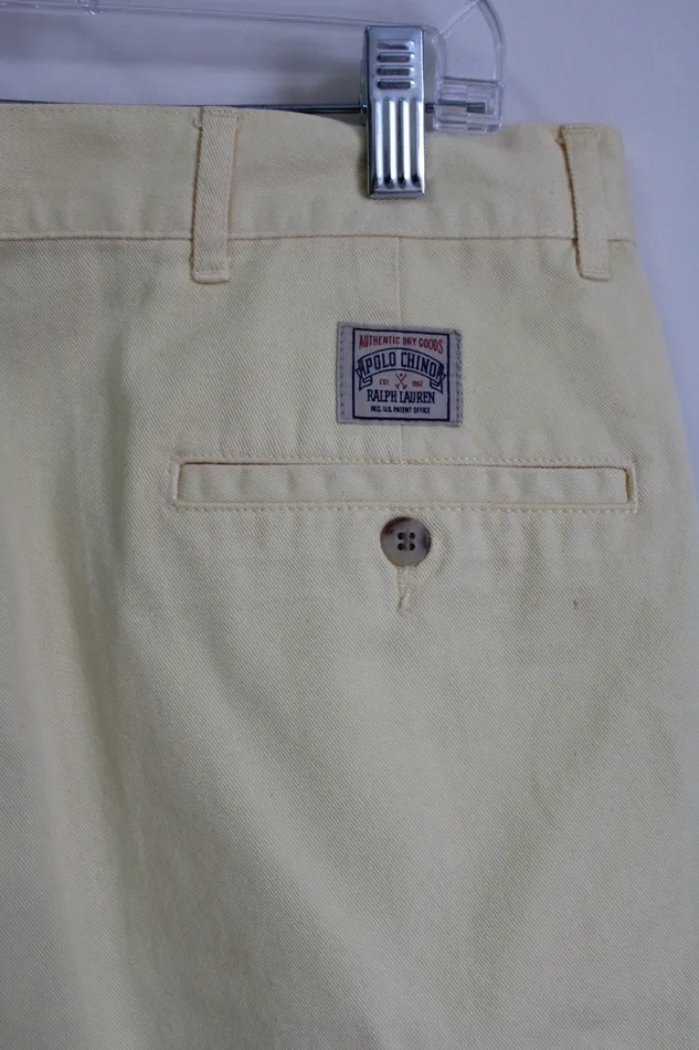 Ralph Lauren Earrings Vintage Polo By Ralph Lauren Yellow Shorts 36