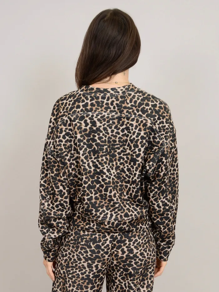 RD International Earrings Lucie Leopard Soft Knit Pullover