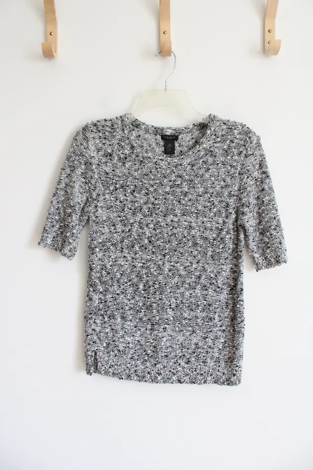 Rings Ann Taylor LOFT Ann Taylor Black White Textured Top XS
