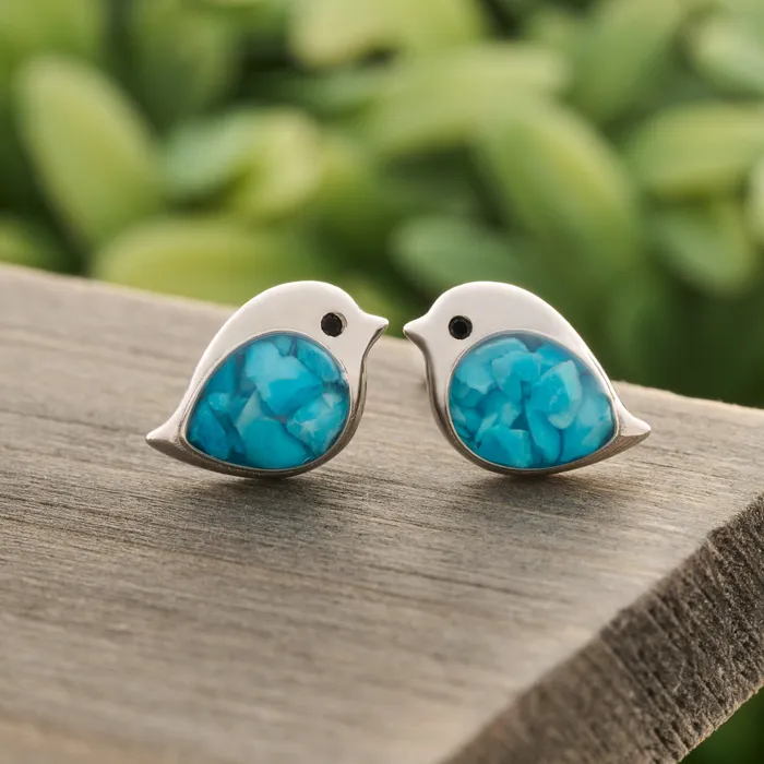 Rings Chadds Ford Jewelry Sterling Silver Sand Birdie Studs Medium