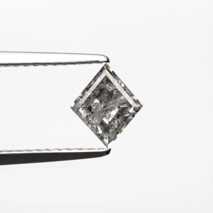 Rings Misfit Diamonds Salt and Pepper Step Cut Diamond 089ct Lozenge