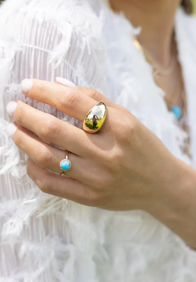 Rings RACHEL LYNN CHICAGO 14 Karat Gold Dome 14mm Ring