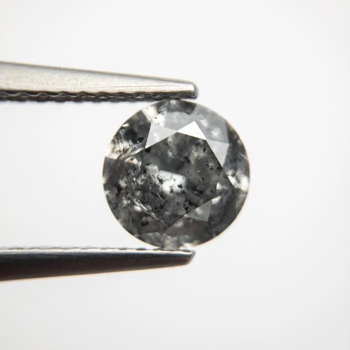 Rings Salt and Pepper Brilliant Diamond 164ct Round Misfit Diamonds