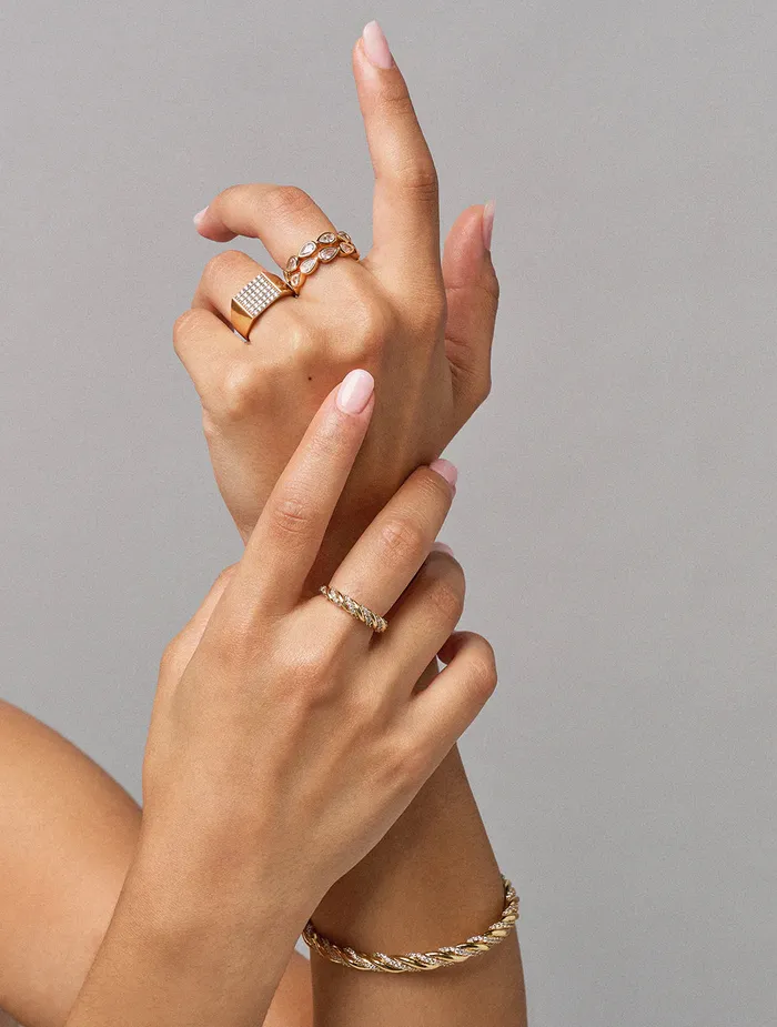 Rings SPARKLY TWIST RING Maison Dore