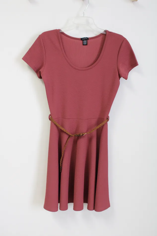 Rue 21 Dusty Pink Belted Dress M Rue 21 Earrings