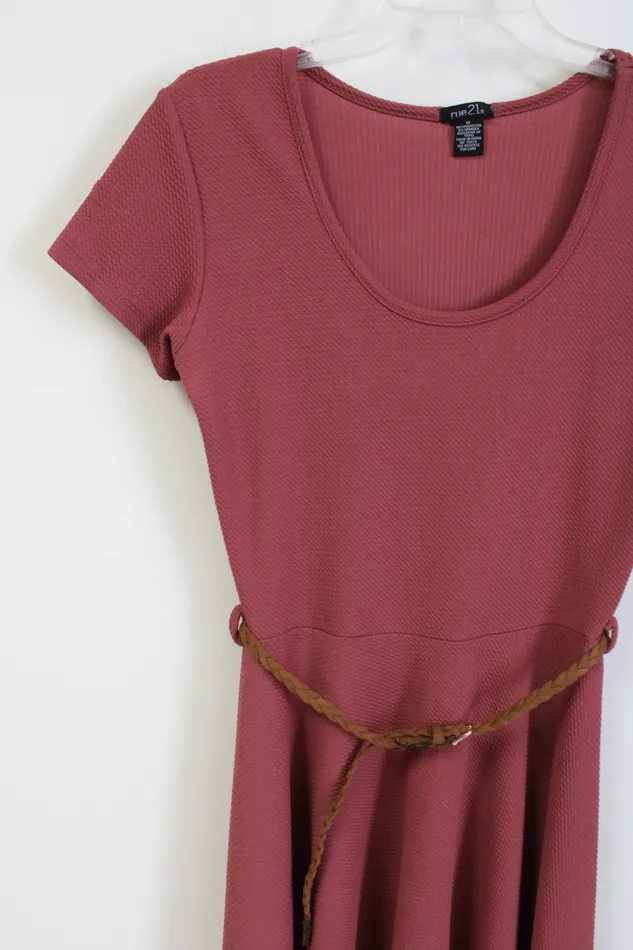 Rue 21 Dusty Pink Belted Dress M Rue 21 Earrings