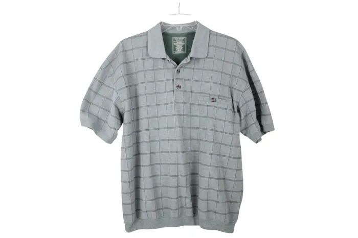 Safe Harbor Sportswear Blue Windowpane Polo XL Safe Harbor Rings