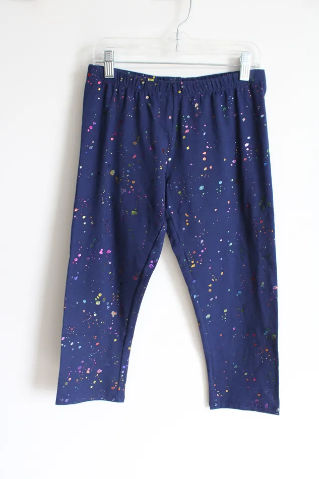 SO Rings SO Navy Blue Paint Splatter Capri Legging 16