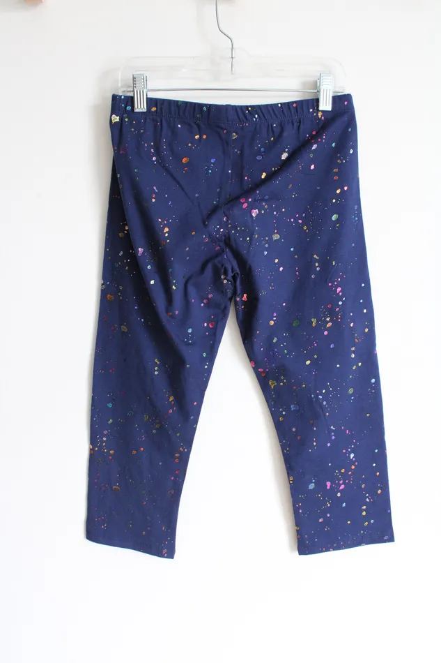 SO Rings SO Navy Blue Paint Splatter Capri Legging 16