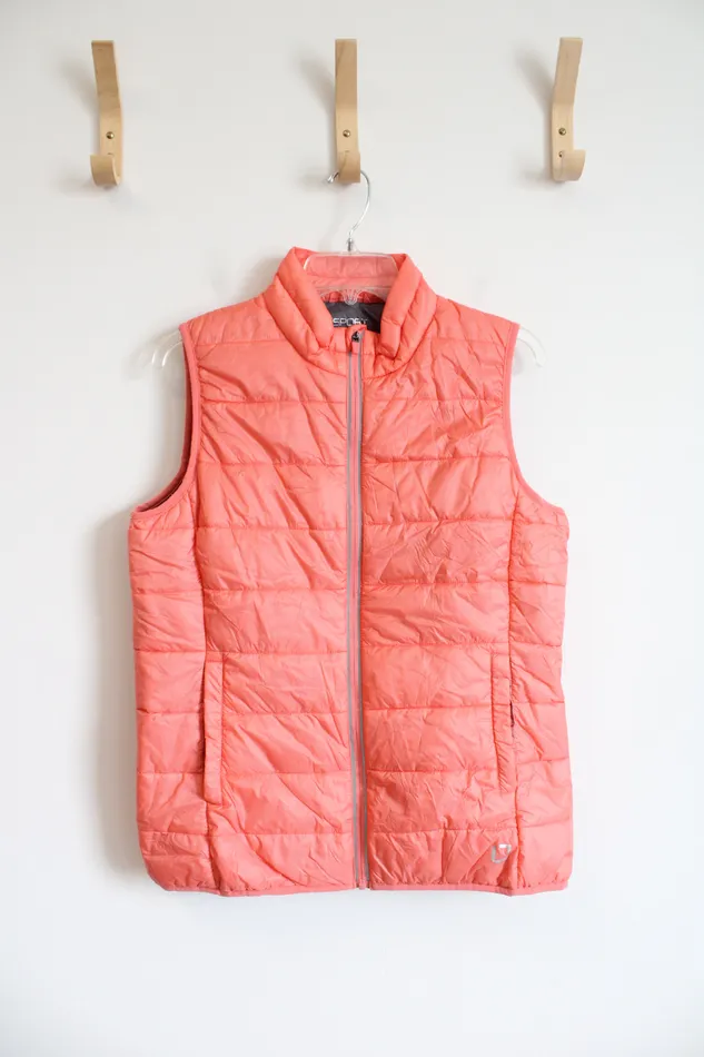 Sport By Stooker Peach Puffer Vest M Stooker Earrings