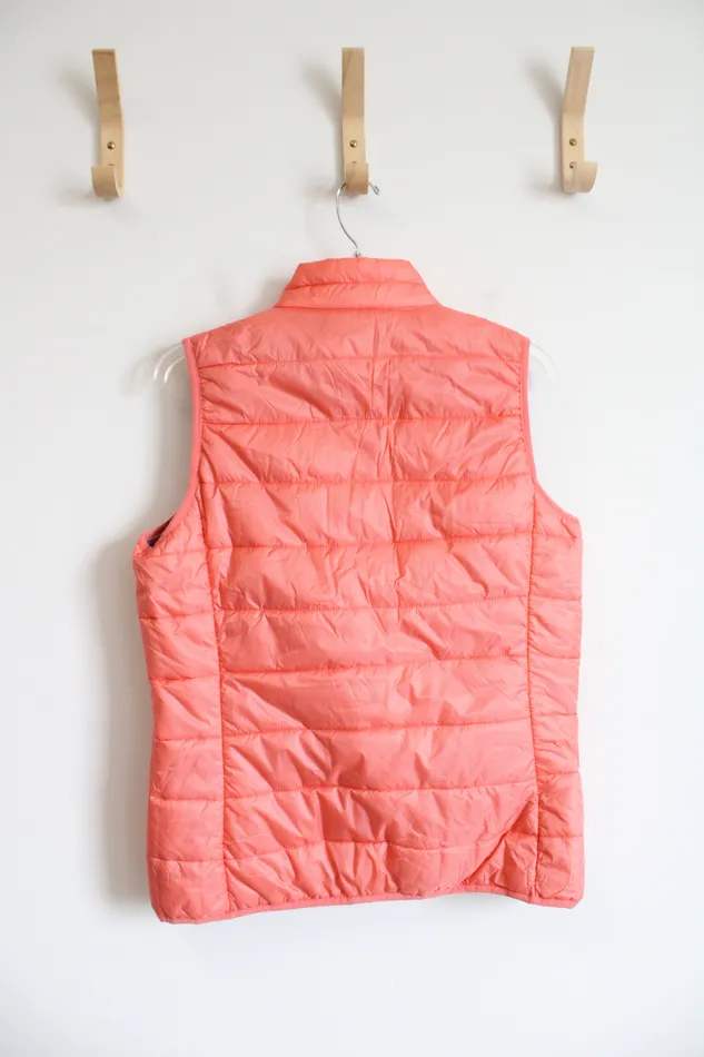 Sport By Stooker Peach Puffer Vest M Stooker Earrings