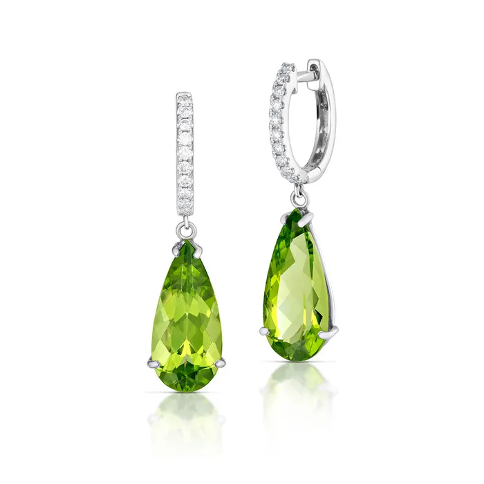 Stephen Silver Fine Jewelry Earrings 658 Carat Peridot Huggie Drop Earrings Stephen Silver Fine Jewelry Earrings 658 Carat Peridot Huggie Drop Earrings