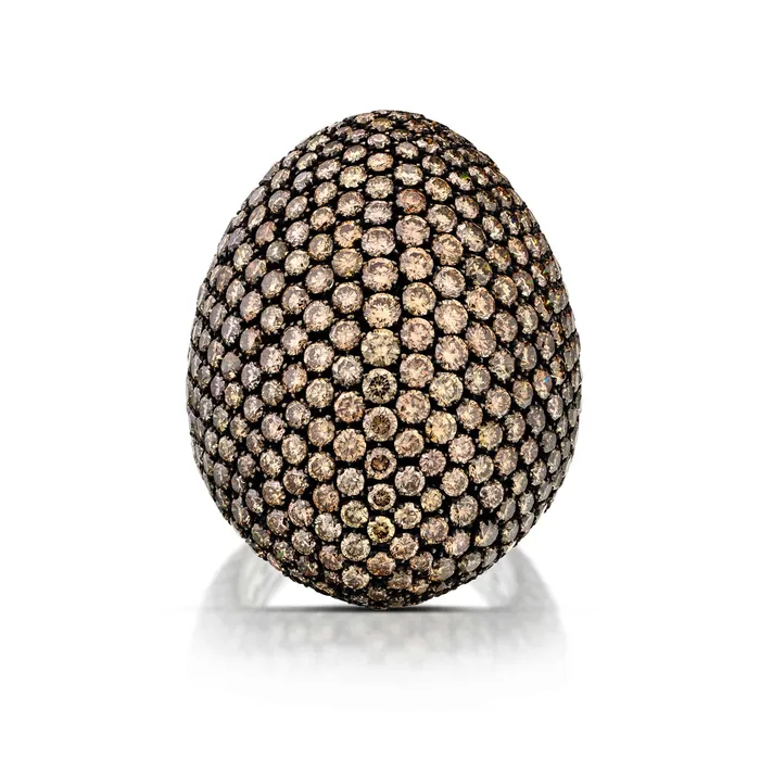 Stephen Silver Fine Jewelry Rings 1073 Carat Brown Diamond Domed Ring