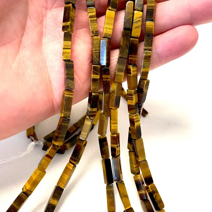 Tiger Eye 13x4mm Quadrangular Natural Gemstone Beads Tiger Eye Quadrangular Beads 30 Beads Peppy Beads Earrings Tiger Eye 13x4mm Quadrangular Natural Gemstone Beads Tiger Eye Quadrangular Beads 30 Beads Peppy Beads Earrings