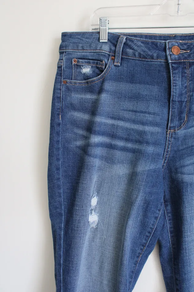 Time And Tru Necklaces Time And Tru Mid Rise Denim Capri 14