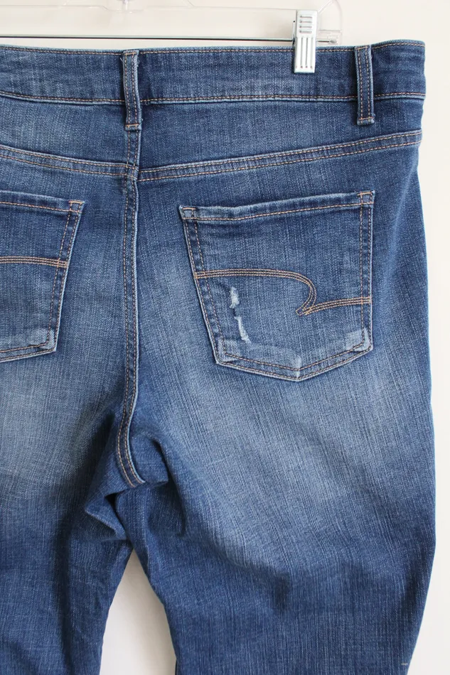 Time And Tru Necklaces Time And Tru Mid Rise Denim Capri 14