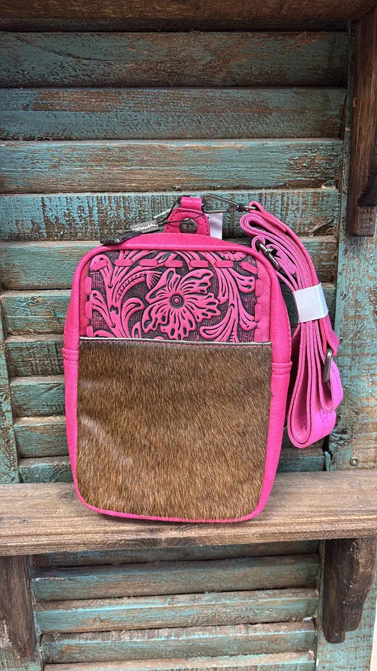 TRINITY RANCH HAIRON COWHIDE SLING BAG LIGHT HAIR TRINITY RANCH Necklaces