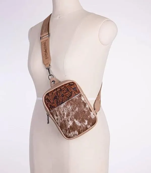 TRINITY RANCH HAIRON COWHIDE SLING BAG LIGHT HAIR TRINITY RANCH Necklaces