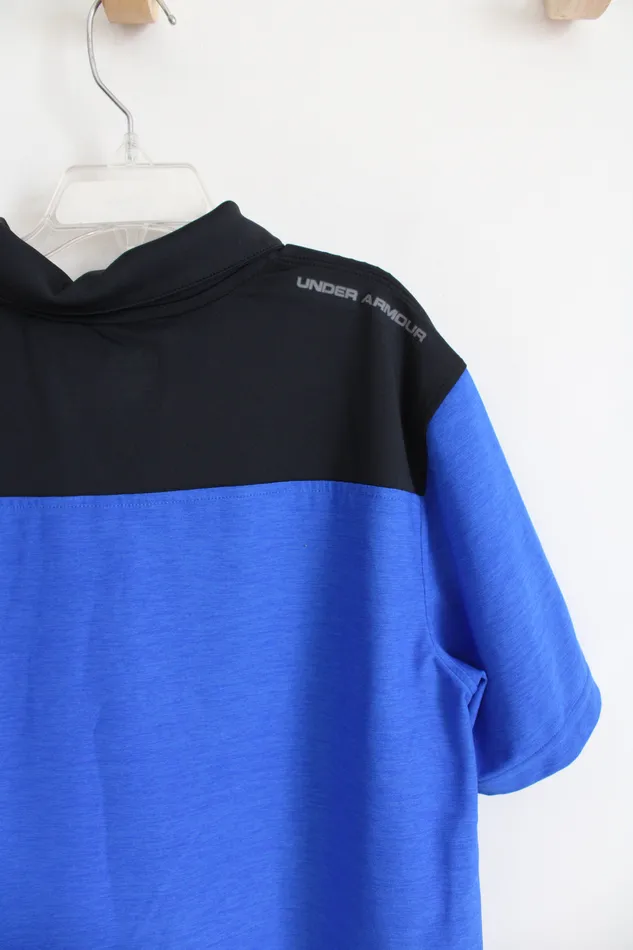 Under Armour Loose Fit Blue Black Polo Shirt Youth XL 1820 Under Armour Rings