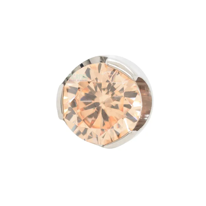 8mm ProngSet Brilliant Cut Threaded End Anatometal Rings