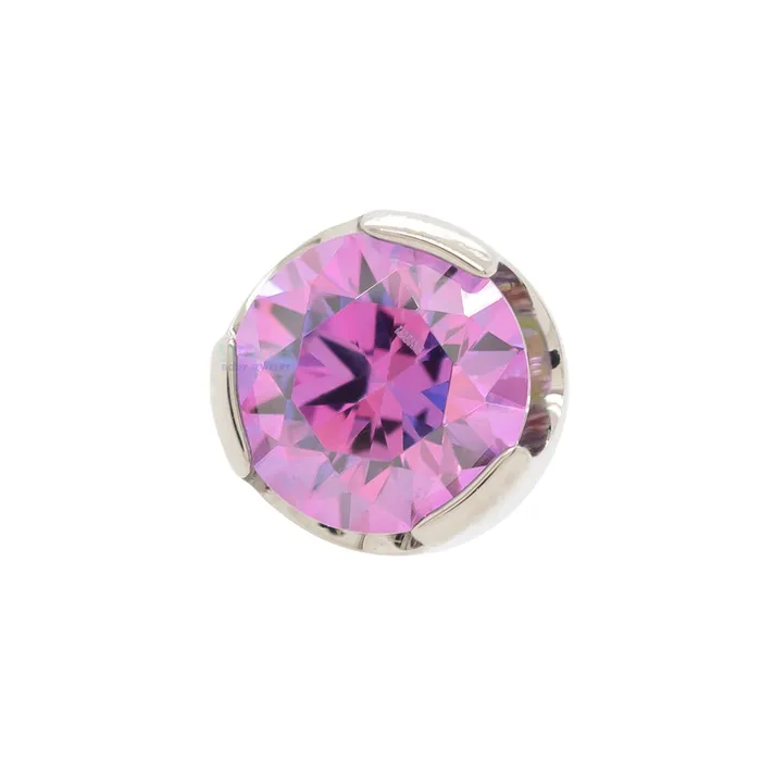 8mm ProngSet Brilliant Cut Threaded End Anatometal Rings
