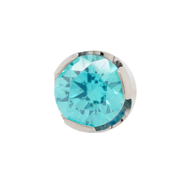 8mm ProngSet Brilliant Cut Threaded End Anatometal Rings