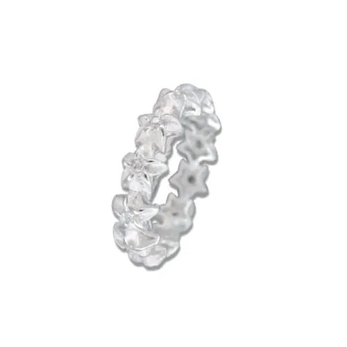 925 Sterling Silver Isla 6mm CutOut Plumeria Ring with Cubic Zirconia rosamarianas Rings 925 Sterling Silver Isla 6mm CutOut Plumeria Ring with Cubic Zirconia rosamarianas Rings