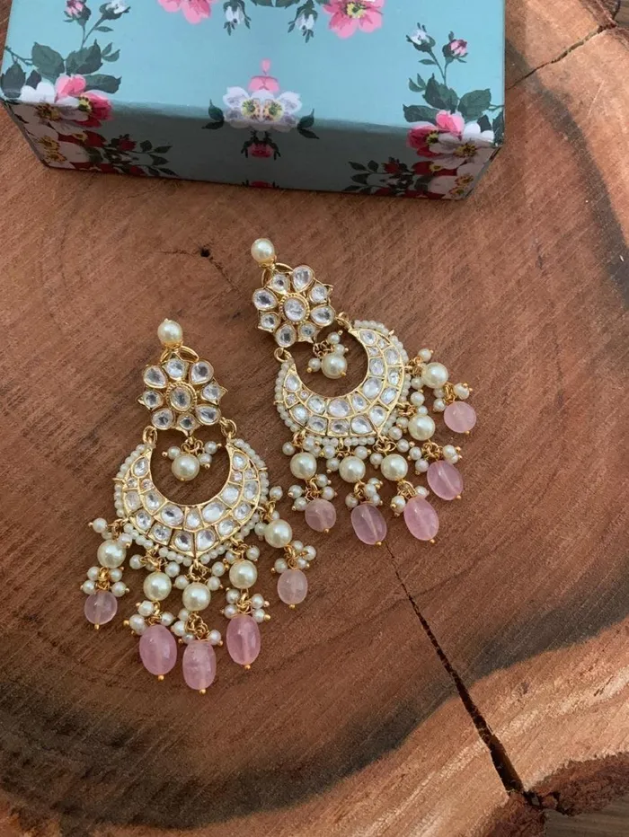 Aarushi MidSized Chandbali attrangi1 Earrings