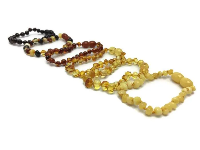 AEMB Bracelets 55 Coordinating Baby Amber Teething Bracelet Screw Clasp