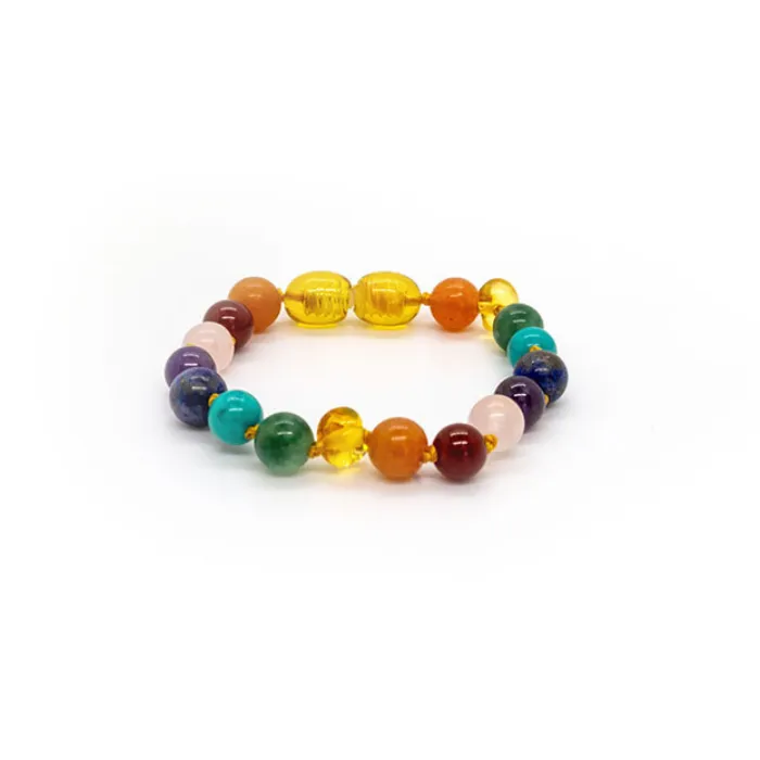 AEMB Bracelets 55 Coordinating Baby Amber Teething Bracelet Screw Clasp