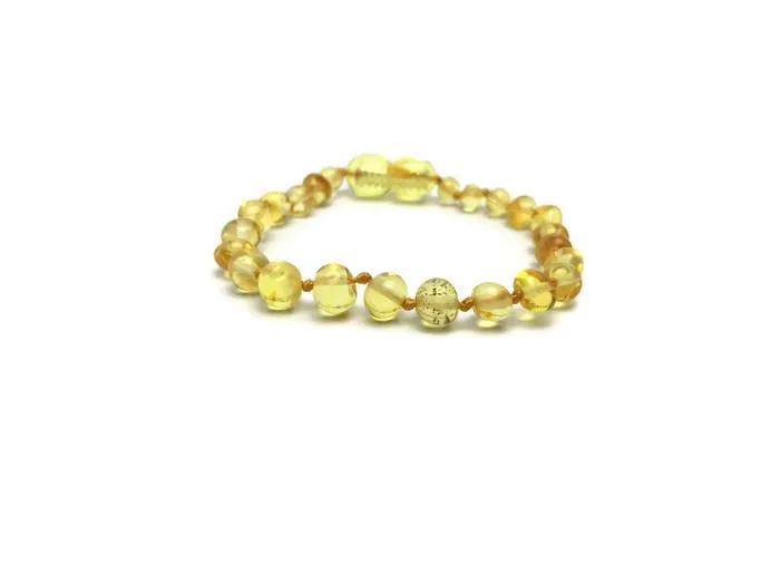 AEMB Bracelets 55 Coordinating Baby Amber Teething Bracelet Screw Clasp