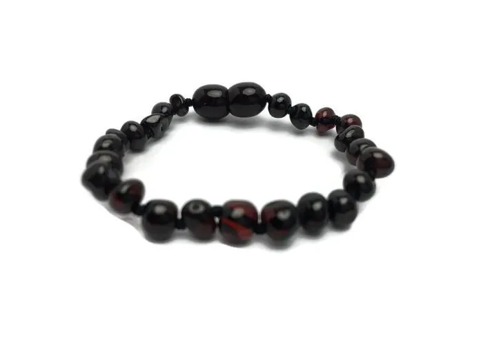 AEMB Bracelets 55 Coordinating Baby Amber Teething Bracelet Screw Clasp