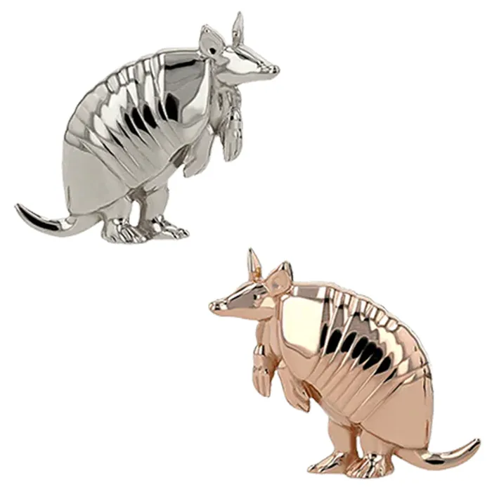 Anatometal Armadillo Threaded End in Gold Earrings