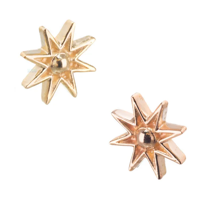 Anatometal Earrings Nova Threaded End in Gold