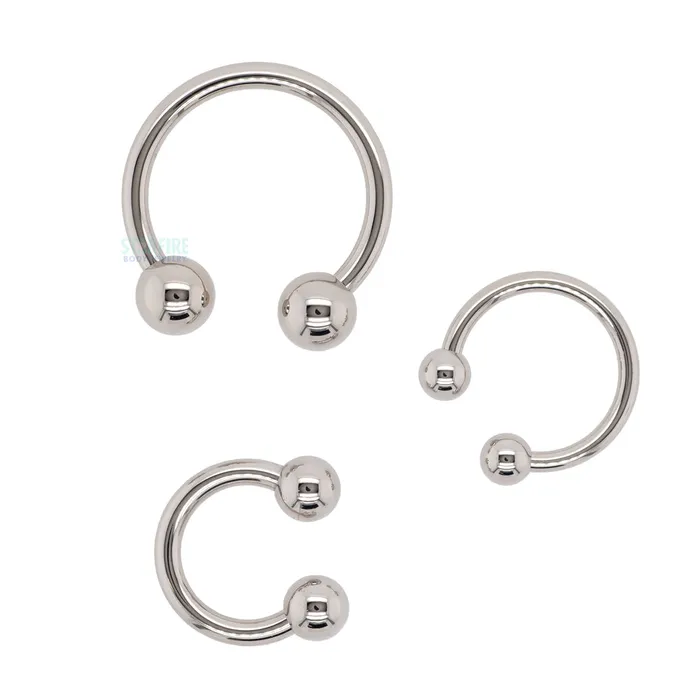 Anatometal Earrings Stainless Steel Circular Barbell 12 ga