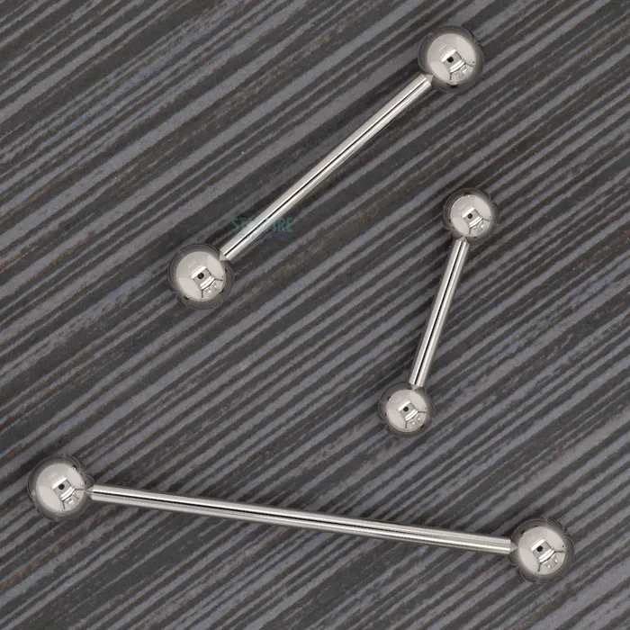Anatometal Earrings Stainless Steel Straight Barbell 0 ga