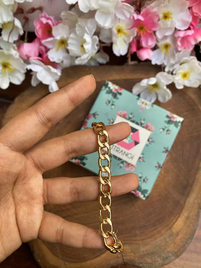 Attrangi Bracelets Julien Cuban Gold Bracelet Attrangi Bracelets Julien Cuban Gold Bracelet