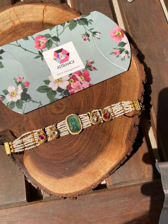 attrangi Bracelets Mrinali Pearl Gold Indian Bracelet Sone Pe Suhaga Collection attrangi Bracelets Mrinali Pearl Gold Indian Bracelet Sone Pe Suhaga Collection
