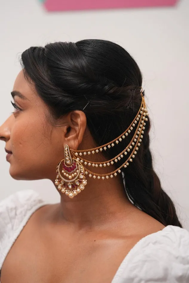 Attrangi Necklaces Motibahaar 3 Line Hair Chain Gold Pearl Mattel Attrangi Necklaces Motibahaar 3 Line Hair Chain Gold Pearl Mattel