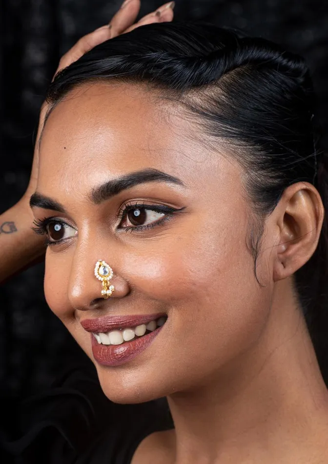 Attrangi Rings Tara Basic Polki Nose Ring
