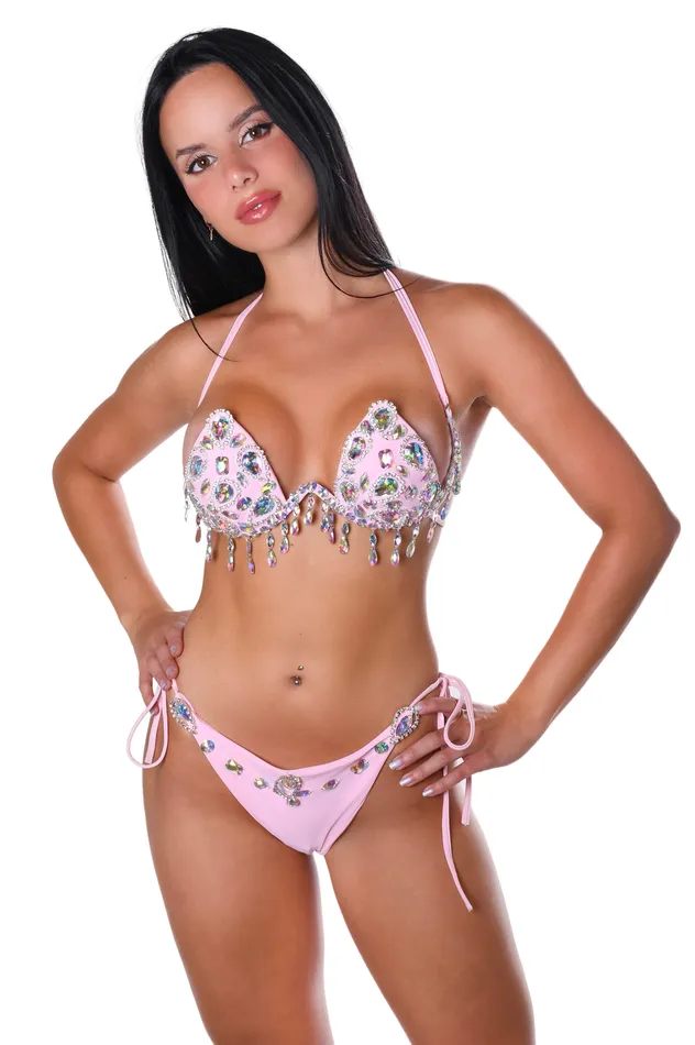 Baby Pink Fantasy Rhinestone Set THE LUMI SHOP Earrings