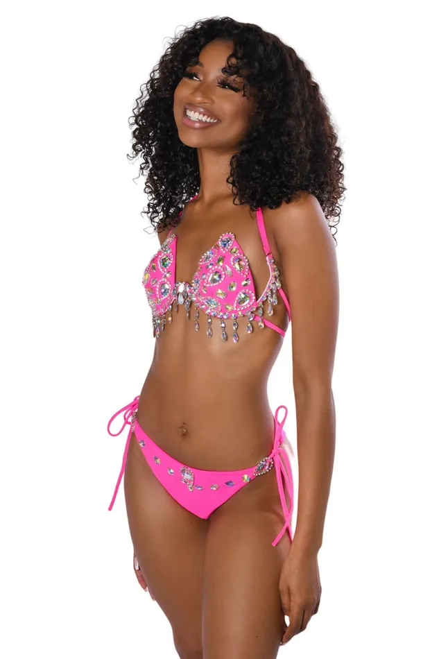 Baby Pink Fantasy Rhinestone Set THE LUMI SHOP Earrings
