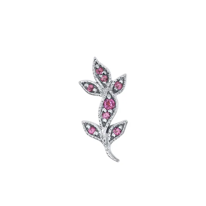 Body Vision BVLA Medium Wisteria Threaded End in Gold with Rhodolite Earrings Body Vision BVLA Medium Wisteria Threaded End in Gold with Rhodolite Earrings