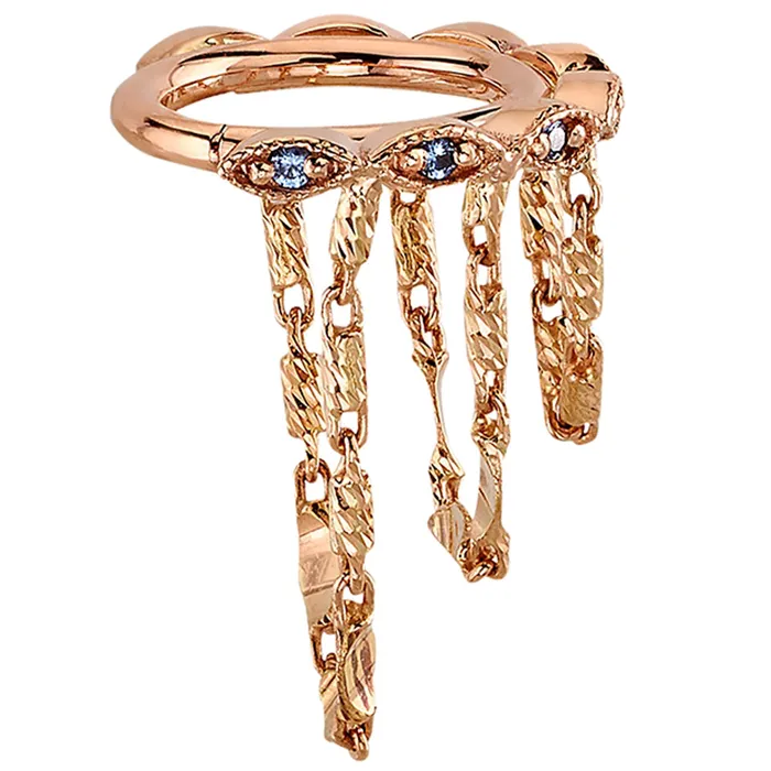 Body Vision BVLA Rapture Hinge Ring in Gold with London Blue Topaz Rings