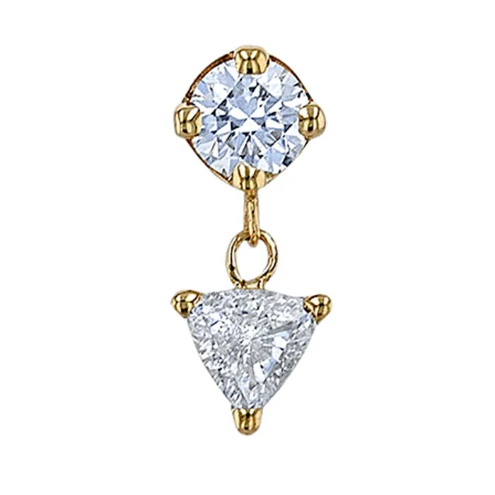 Body Vision BVLA Syndicate Threaded End in Gold with DIAMONDS Earrings