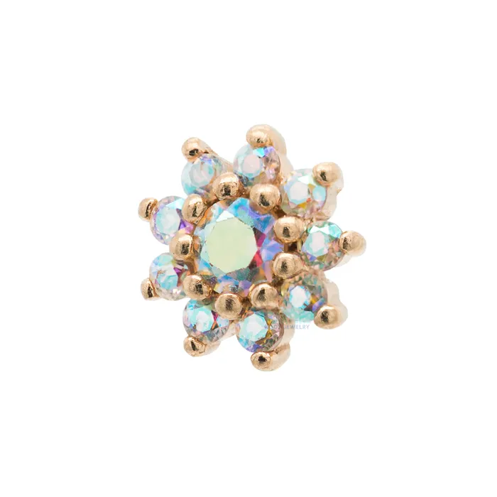 Buddha Jewelry Organics threadless Eloise End in Gold with Mercury Mist Topaz Earrings