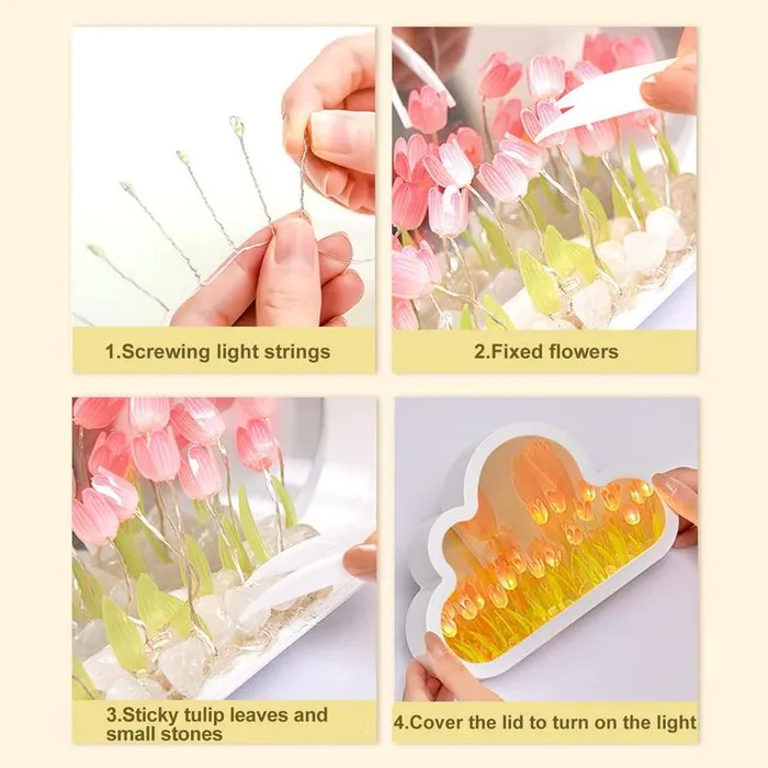 Buildable 20 Flowers Tulip Lamp worldnetgifts Earrings